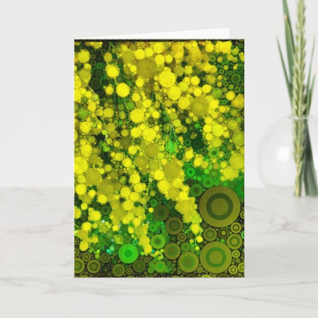 Cartão Aristic Yellow Mimosa Flower Blank Greeting Card (Frente)