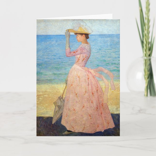 Cartão Aristide Maillol - Mulher com Guarda-Sol (Frente)