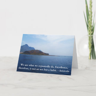 Cartão Aristotle Excellence Quotation