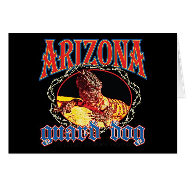 Cartão Arizona Gila Monster (Frente Horizontal)