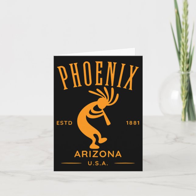 Cartão Arizona Phoenix dançando Kokopelli Design (Frente)