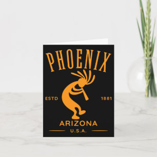 Cartão Arizona Phoenix dançando Kokopelli Design