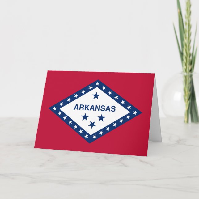 Cartão Arkansan Flag, Flag of Arkansas (Frente)
