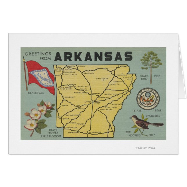 Cartão ArkansasLarge - Letra ScenesArkansas (Frente Horizontal)