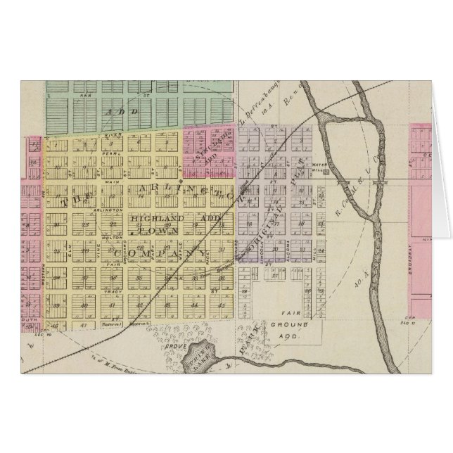 Cartão Arlington, Kansas (Frente Horizontal)