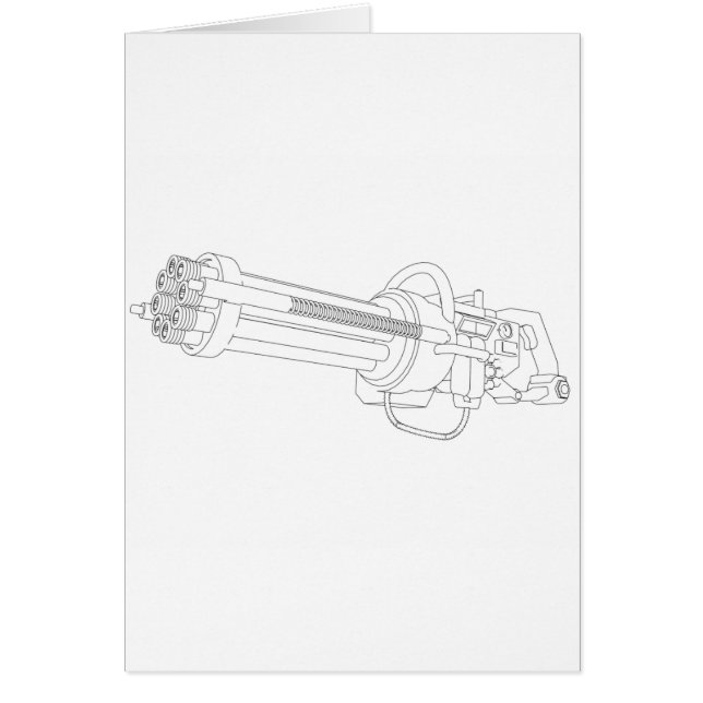 Cartão Arma de Rotação Steampunk (Frente)