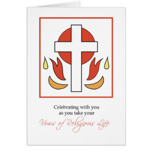Cartão Arma Tirando Primeiros Voos na Vida Religiosa, Cru