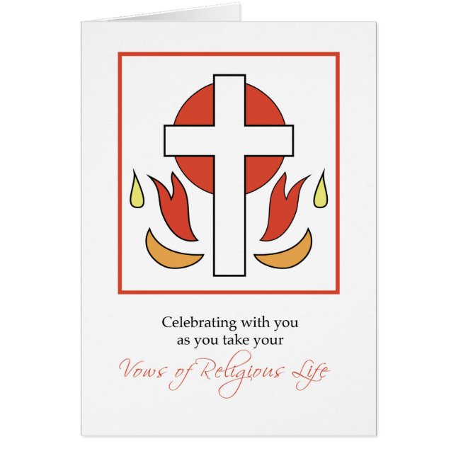 Cartão Arma Tirando Primeiros Voos na Vida Religiosa, Cru (Frente)