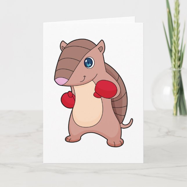 Cartão Armadillo Boxer Boxer Luvas (Frente)