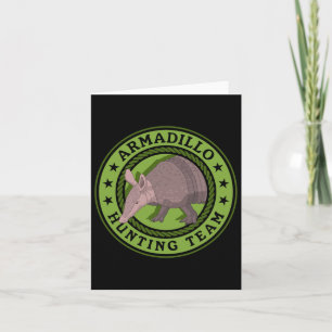 Cartão Armadillo Caça Equipe Caça Caça Armadilos Caçadore