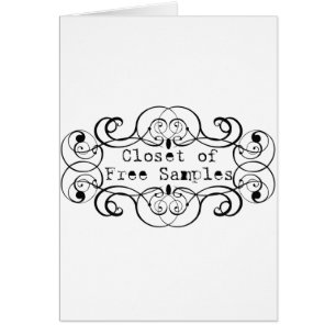 Cartão Armário das amostras grátis