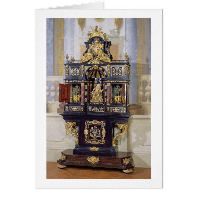 Cartão Armário do Electress Palatine, c.1704 (ébano, (Frente)