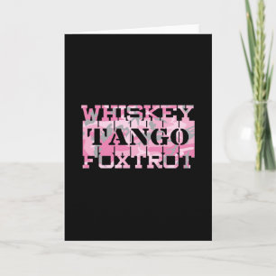 Cartão Armário Whiskey Tango Foxtrot Pink Camo