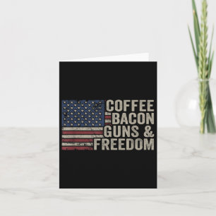 Cartão Armas de Café Bacon & Liberdade - Churrasco -