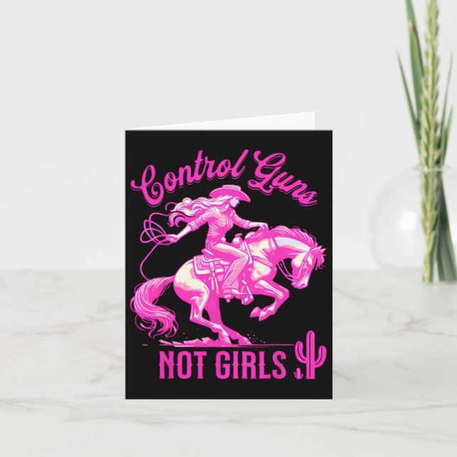 Cartão Armas de Controle Não Meninas Direitos Reprodutivo (Frente)