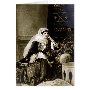Cartão Armênio Tradicional Vestido, cerca de 1800