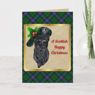 Cartão Armstrong Crachá & Tartan Personalizado Xmas