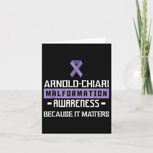 Cartão Arnold Chiari Malformation Warrior S Consciência (Frente)