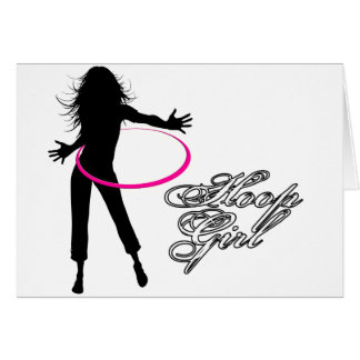 Cartão Aro da Menina-Hula da aro