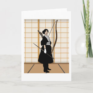 Cartão Arqueiro Com Arco E Seta
