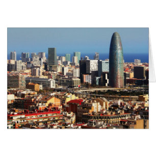 Cartão Arquitectura da cidade de Barcelona