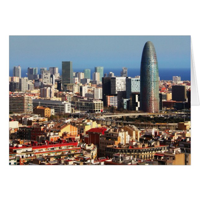 Cartão Arquitectura da cidade de Barcelona (Frente Horizontal)