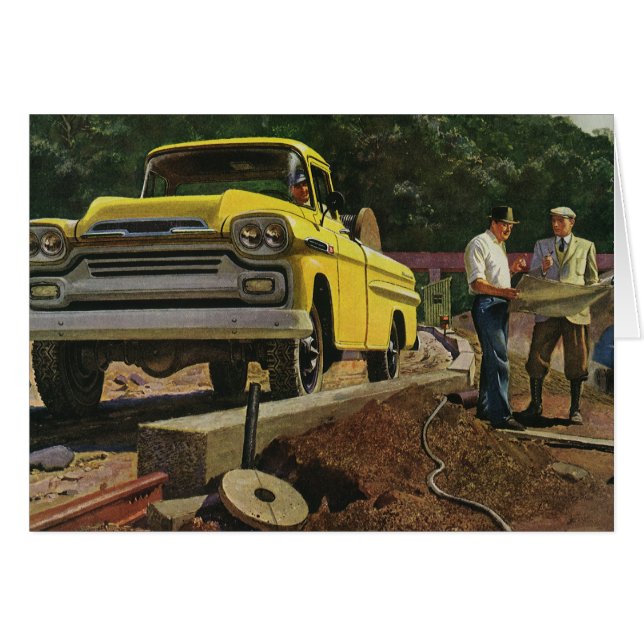 Cartão Arquiteto de Negócios Antigos Empreiteiro de Const (Frente Horizontal)