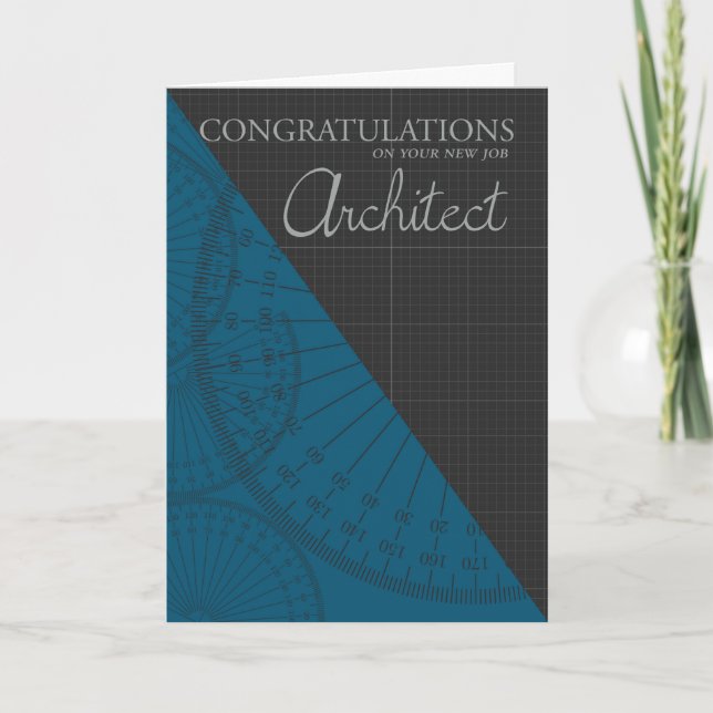 Cartão Arquiteto - trabalho novo - na moda com papel de (Frente)