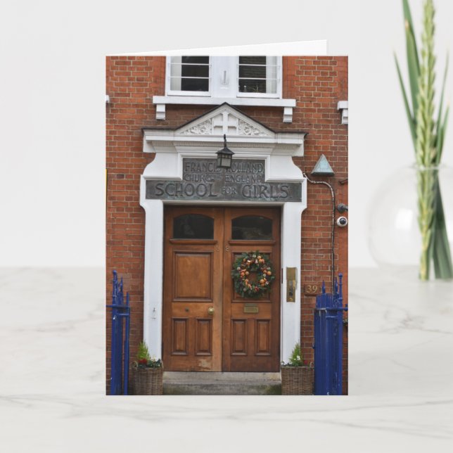 Cartão Arquitetura de Christmas Wreath London Fotografia (Frente)