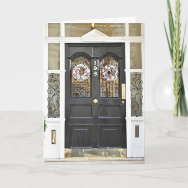 Cartão Arquitetura de Christmas Wreath London Fotografia (Frente)