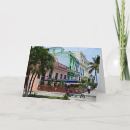 Cartão Arquitetura de Havana Cuba perto de Malecon