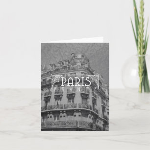 Cartão Arquitetura de Notecard de Viagem branco e preto d