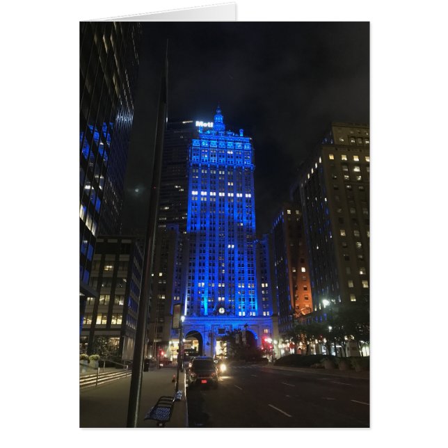 Cartão Arquitetura Fotográfica da New York Night NYC Park (Frente)