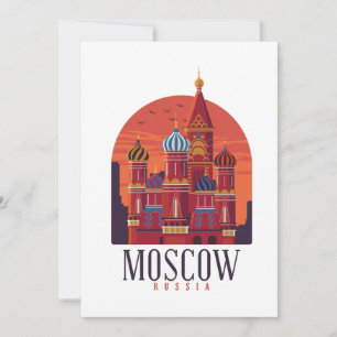 Cartão Arquitetura Vintage Moscou Rússia Kremlin