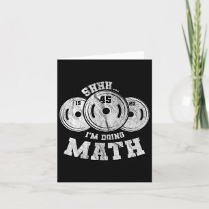 Cartão Arranjo de peso Shhh, estou a fazer exercício de m