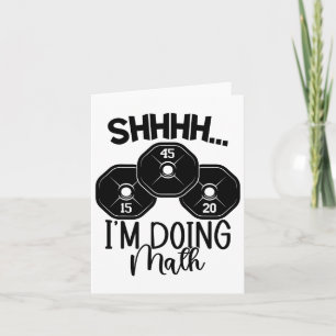 Cartão Arranjo de peso Shhh, estou a fazer exercício de m