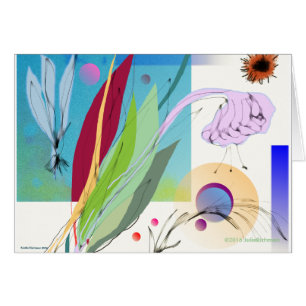 Cartão Arranjo floral abstrato
