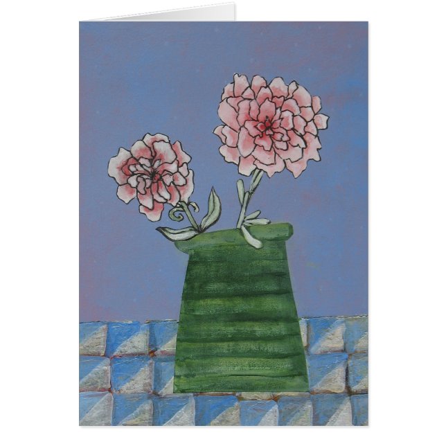 Cartão Arranjo floral das peônias (Frente)