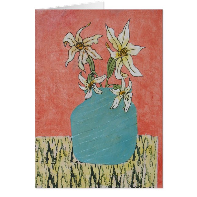 Cartão Arranjo floral dos lírios (Frente)