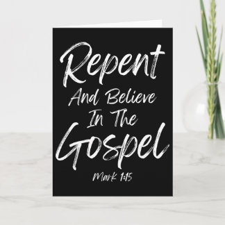 Cartão Arrepende-te E Crê No Evangelho Quaresma Quarta-Fe