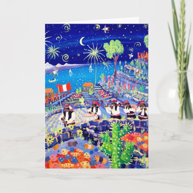 Cartão Art Card: Pachamama Pipers, Peru. Isla Taquile (Frente)