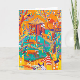Cartão Art Card: Relaxing Red Pandas