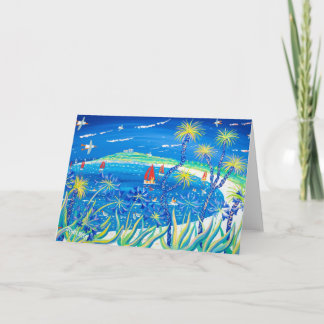 Cartão Art Card: Wiggly Palms and Agapanthus, Tresco
