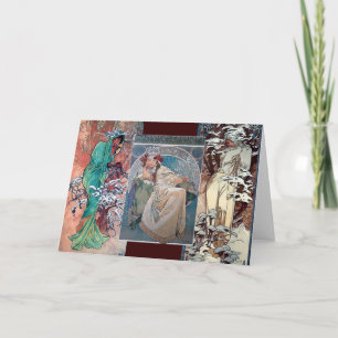 Cartão Art deco da colagem da princesa do inverno de