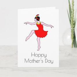 Cartão Art Deco Dancer Happy Mother's Day