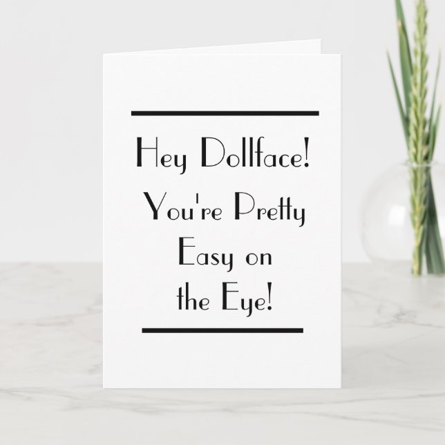 Cartão Art Deco Easy on Eye Female Card (Frente)