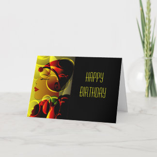 Cartão Art Deco Happy Birthday Card