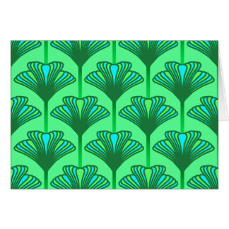Cartão Art Deco Lily, Jade Green e Turquesa