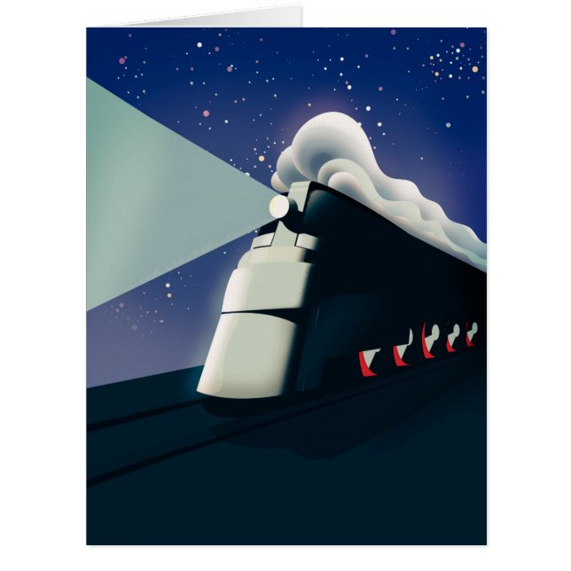 Cartão Art Deco Locomotive (Frente)