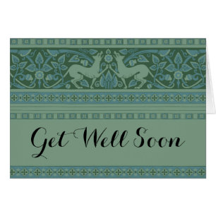 Cartão Art Deco Nouveau Cão Natureza Padrão Animal